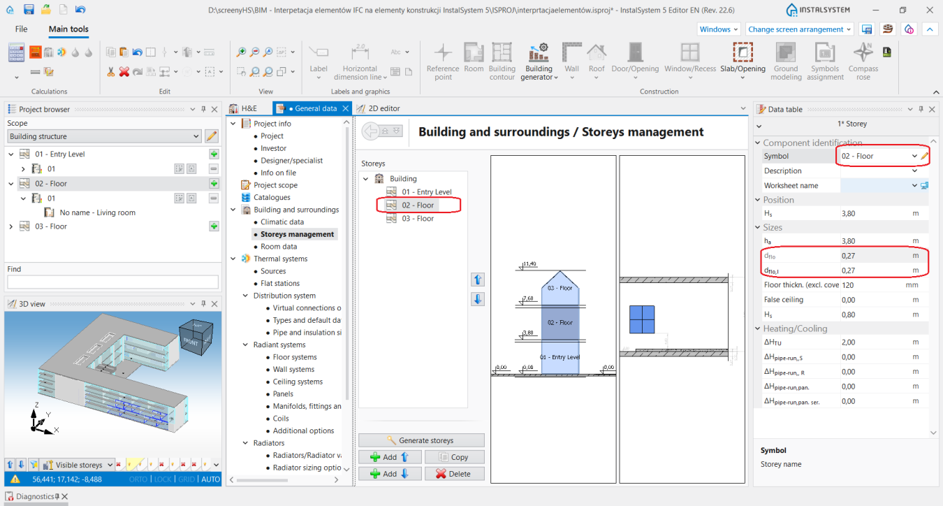 BIM - Interpretation of IFC elements into building structure elements ...